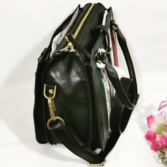 Fossil Ryder Satchel Patchwork Black Multi - Picture 5 of 5